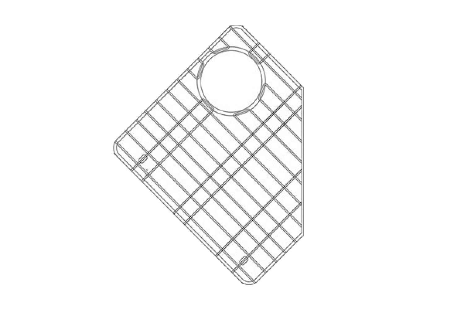 16.687-in. W X 22.125-in. D Stainless Steel Kitchen Sink Grid In Chrome Color