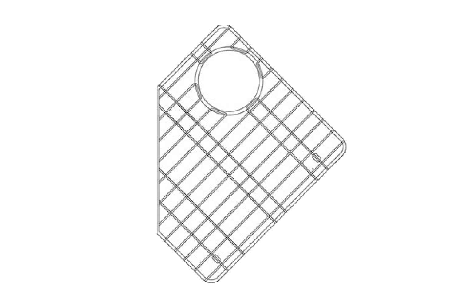 16.867-in. W X 22.125-in. D Stainless Steel Kitchen Sink Grid In Chrome Color