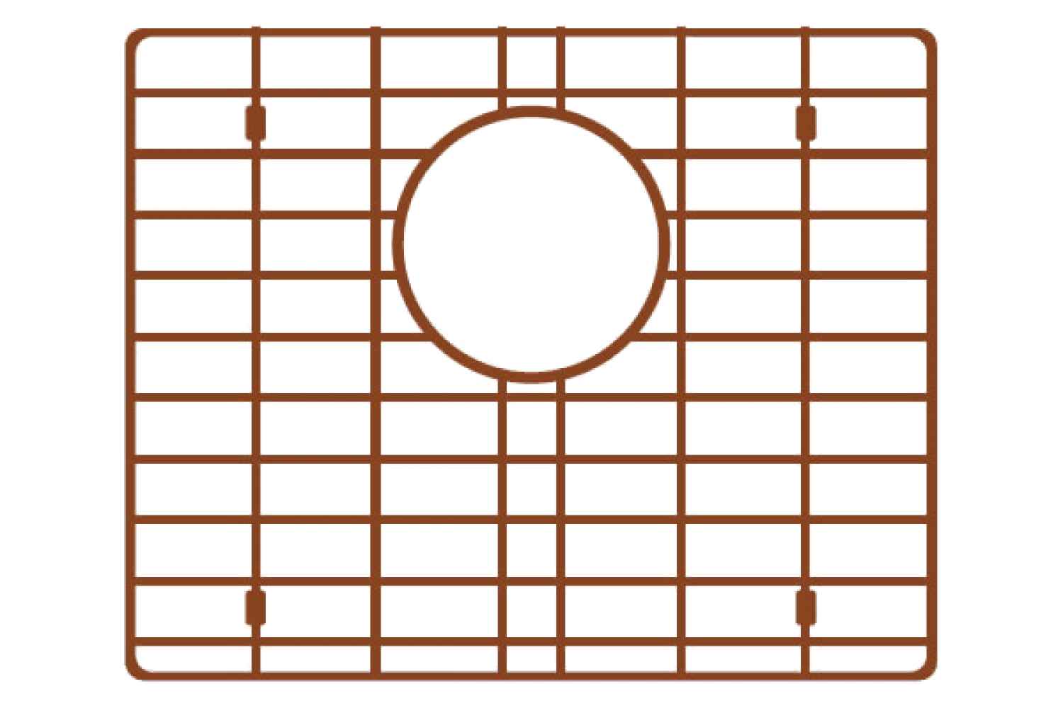 15-in. W X 15-in. D Stainless Steel Kitchen Sink Grid In Copper Color