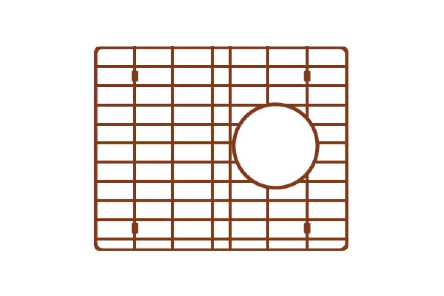 17-in. W X 16-in. D Stainless Steel Kitchen Sink Grid In Copper Color