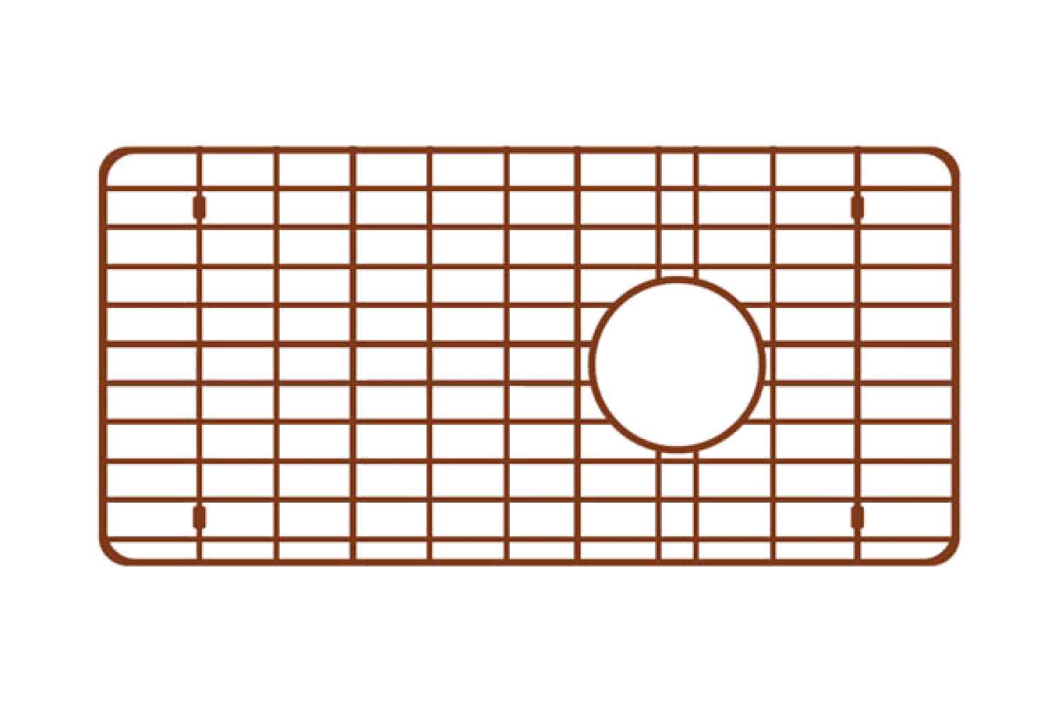 27-in. W X 16-in. D Copper Kitchen Sink Grid In Copper Color