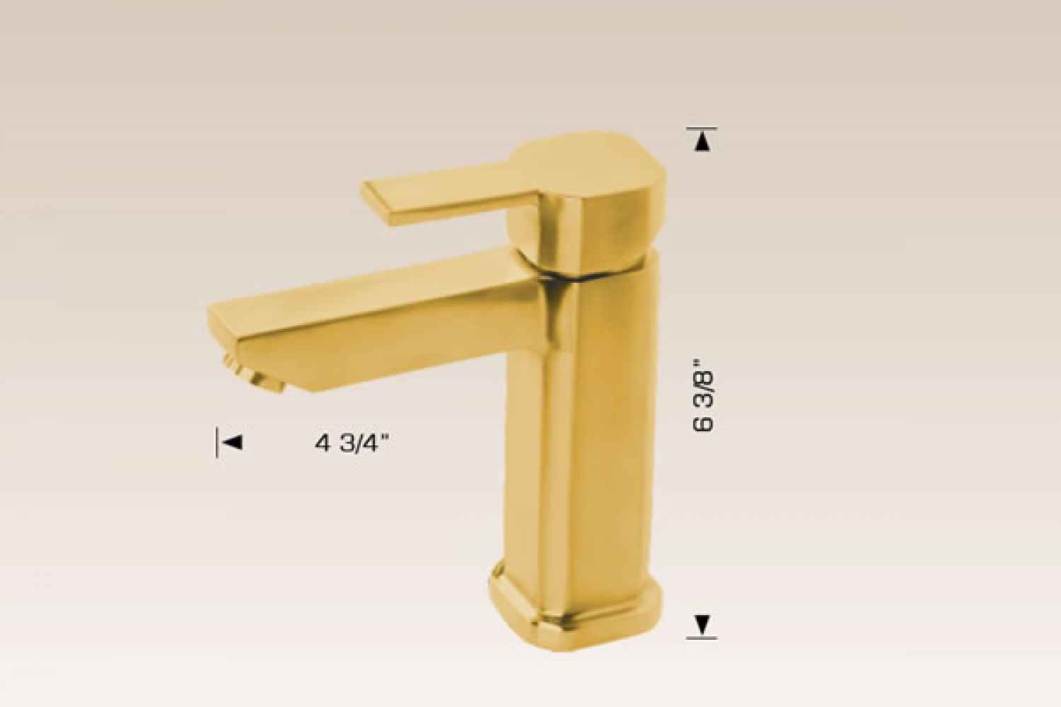 1 Hole CSA Stainless Steel Bathroom Sink Faucet Gold Stainless Steel