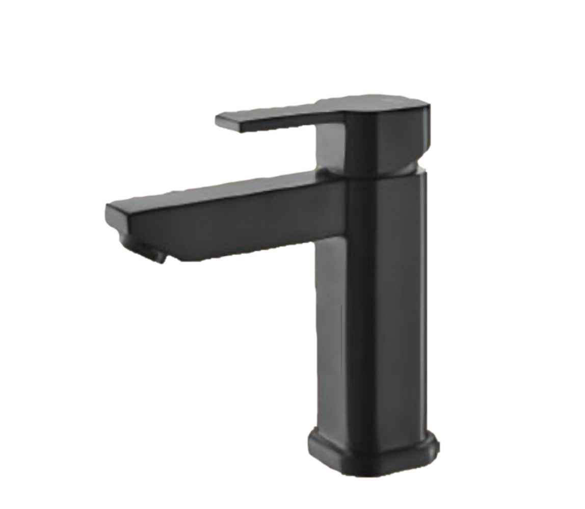 1 Hole CSA Stainless Steel Bathroom Sink Faucet Black Stainless Steel