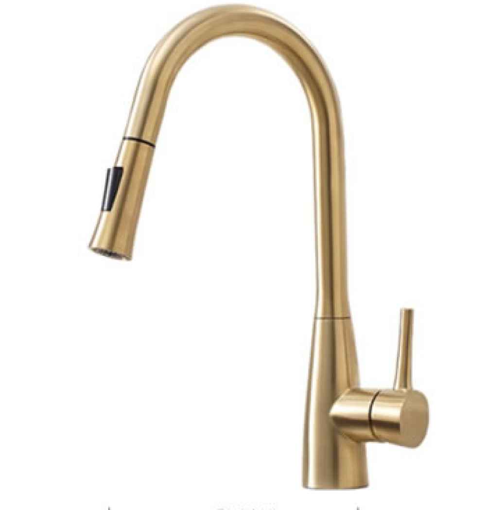 1 Hole CSA Stainless Steel Kitchen Sink Faucet Gold Stainless Steel
