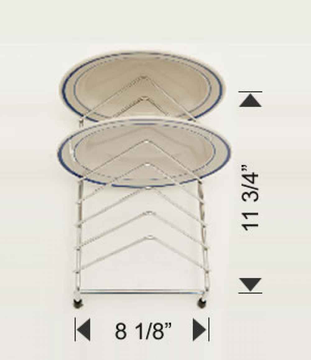 8.125 in. x 11.75 in. x 2 in. Stainless Steel Kitchen Plate Rack