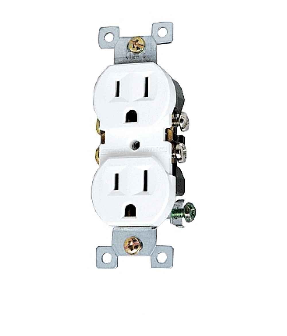15 AMP Unique White Electrical Receptacle Aluminum
