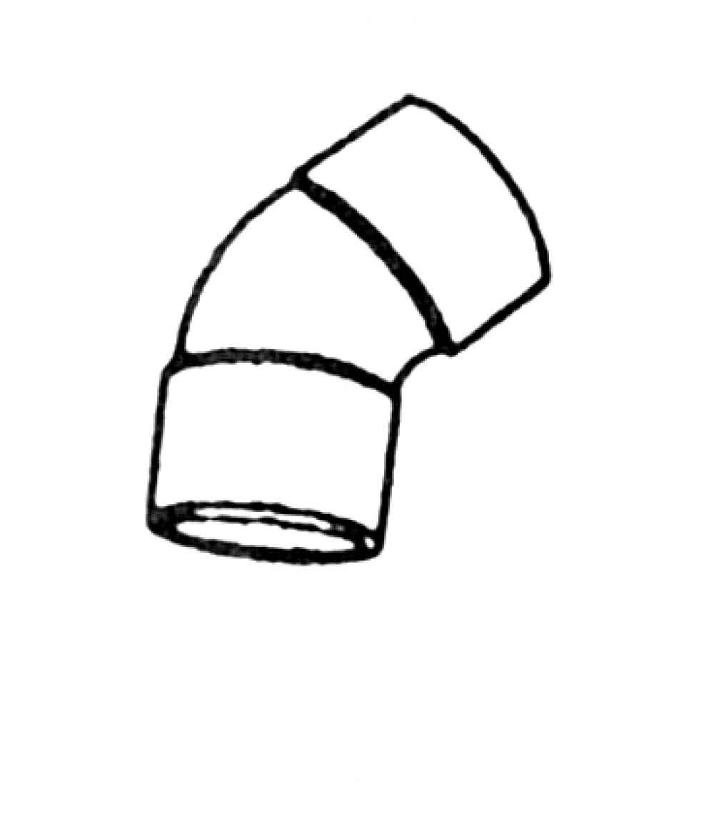0.5 in. x 0.5 in. Copper 45 Elbow - Wrot