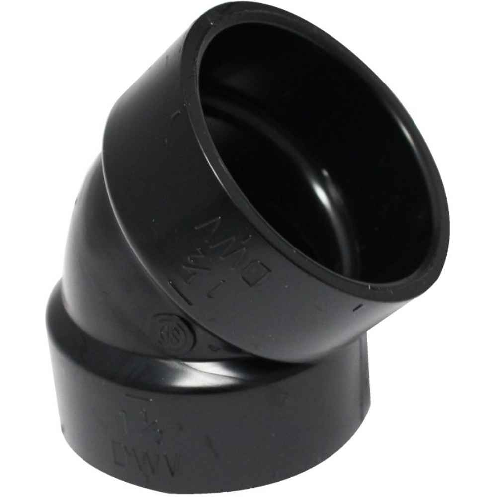 3 in. x 3 in. ABS 45 Elbow Hub x Hub