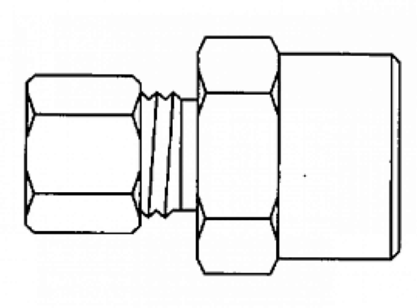 0.375 in. x 0.25 in. Brass Compression Female Adapter