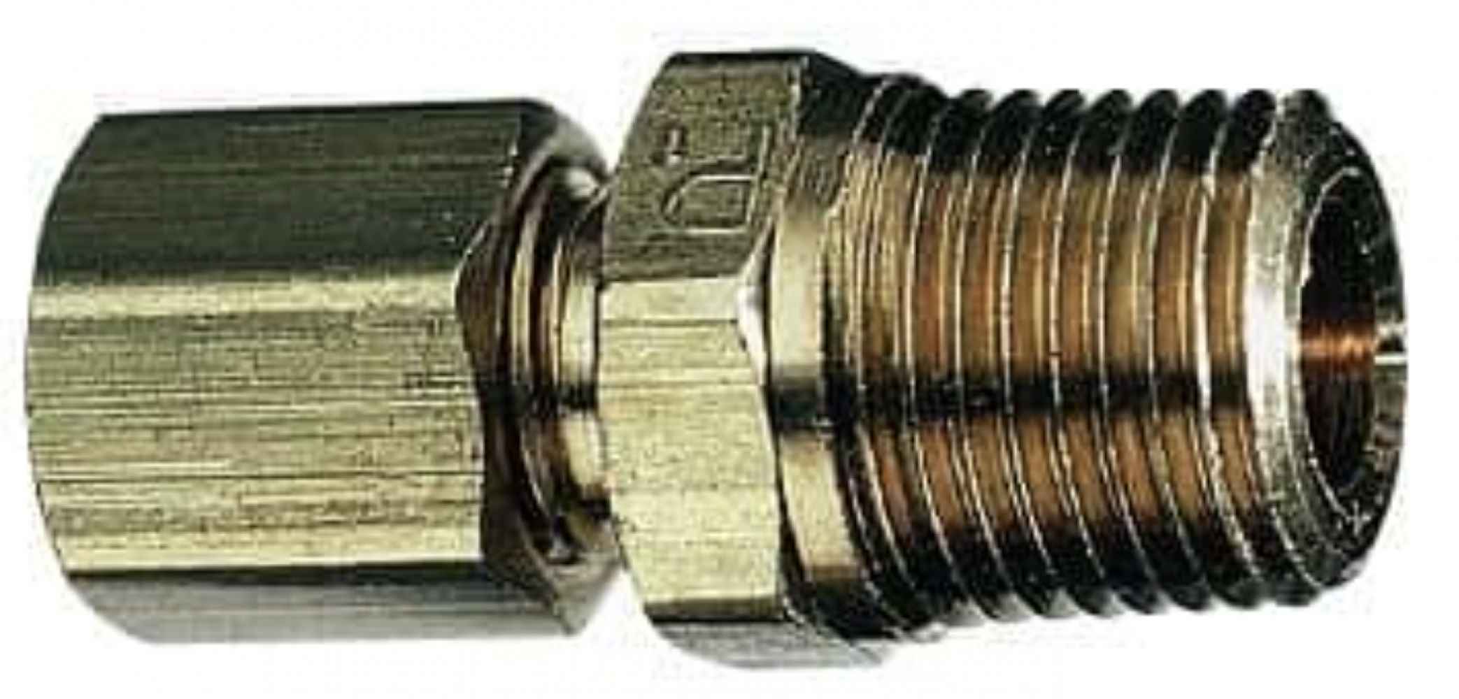 0.625 in. x 0.5 in. Brass Compression Male Adapter