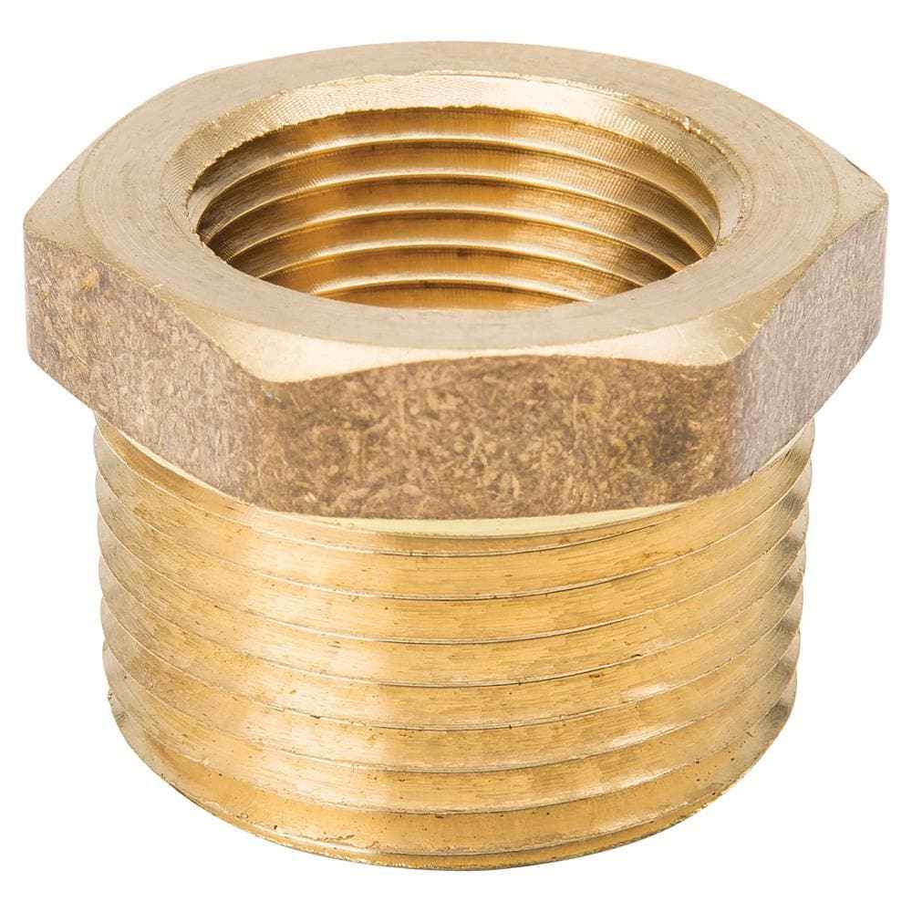 1.5 in. Round Brass Brass Bushing in Traditional Style