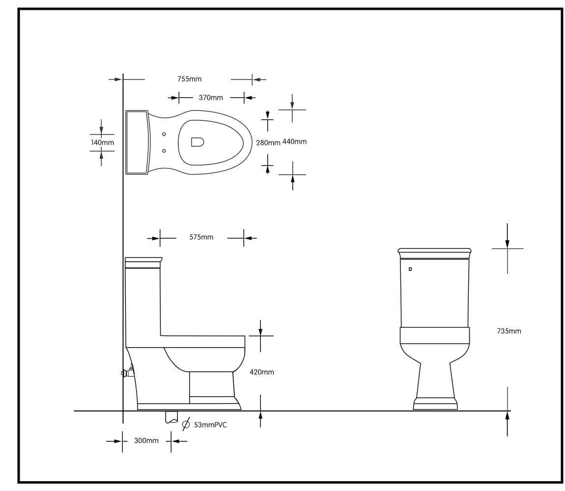 CUPC Certified One Piece Toilet White Single Flush Comfort Height