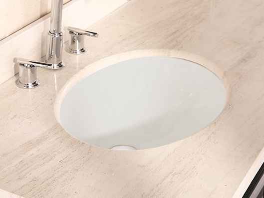 19.75-in. x 15.75-in. Ceramic Bathroom Undermount Sink In Biscuit