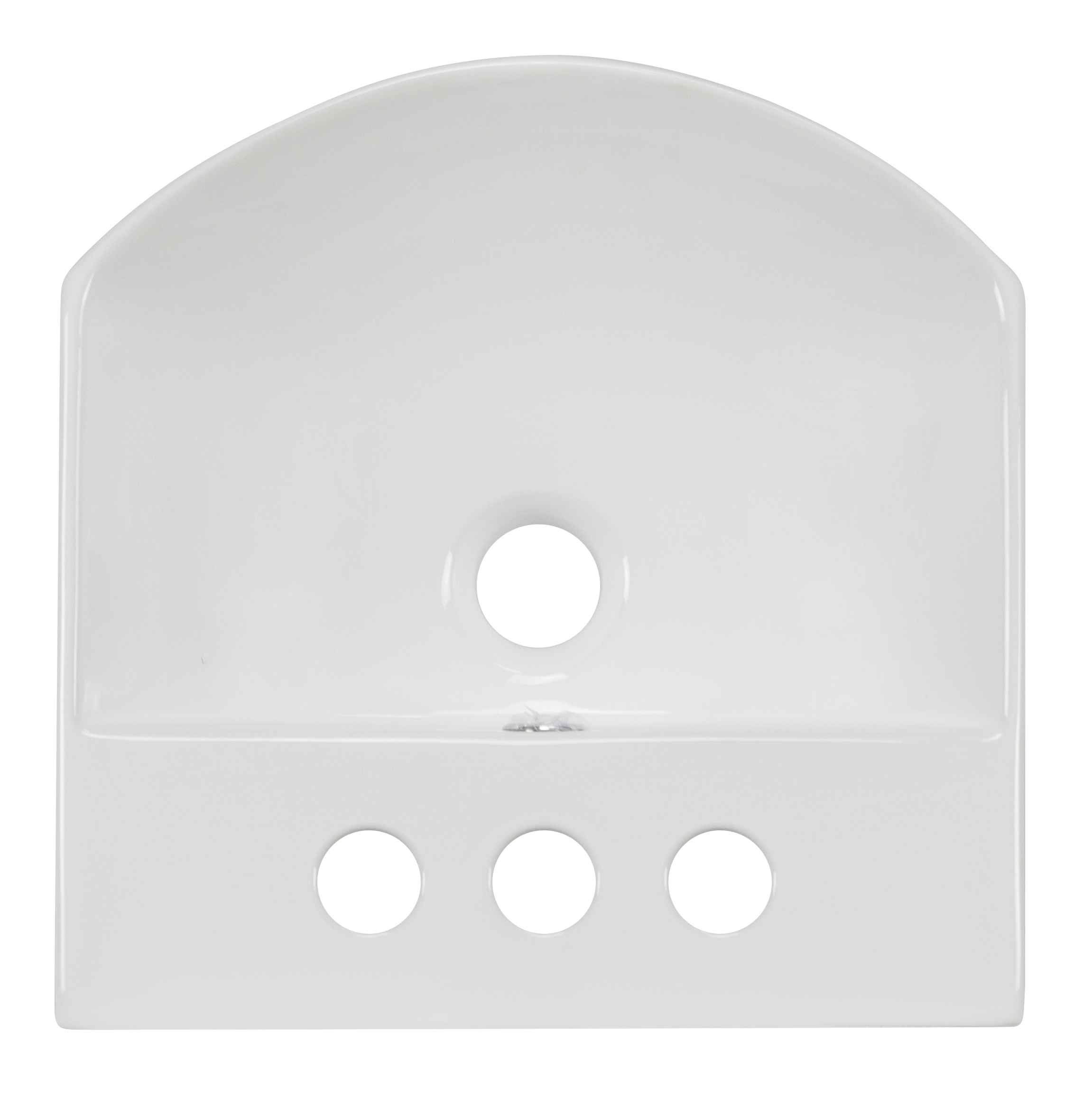 13.75-in. x 14-in. Rectangle Bathroom Vessel Sink White Enamel Glaze
