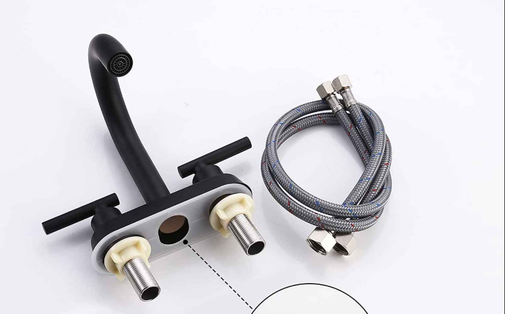 3H4-in. CUPC Brass Bathroom Sink Faucet Black Lead Free Brass