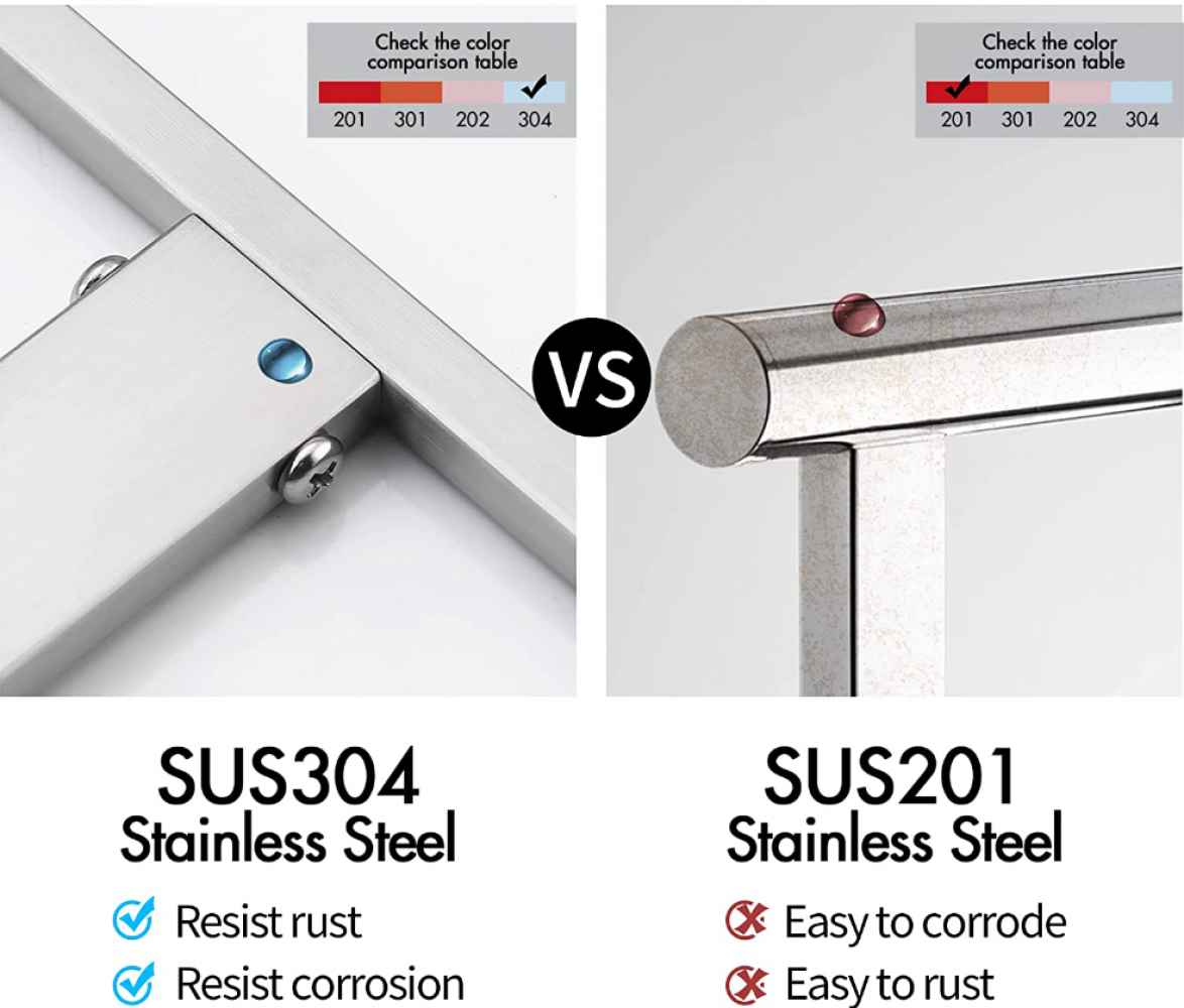20 in. x 34 in. Floor Mount Brushed Stainless Steel Towel Rack Stainless Steel