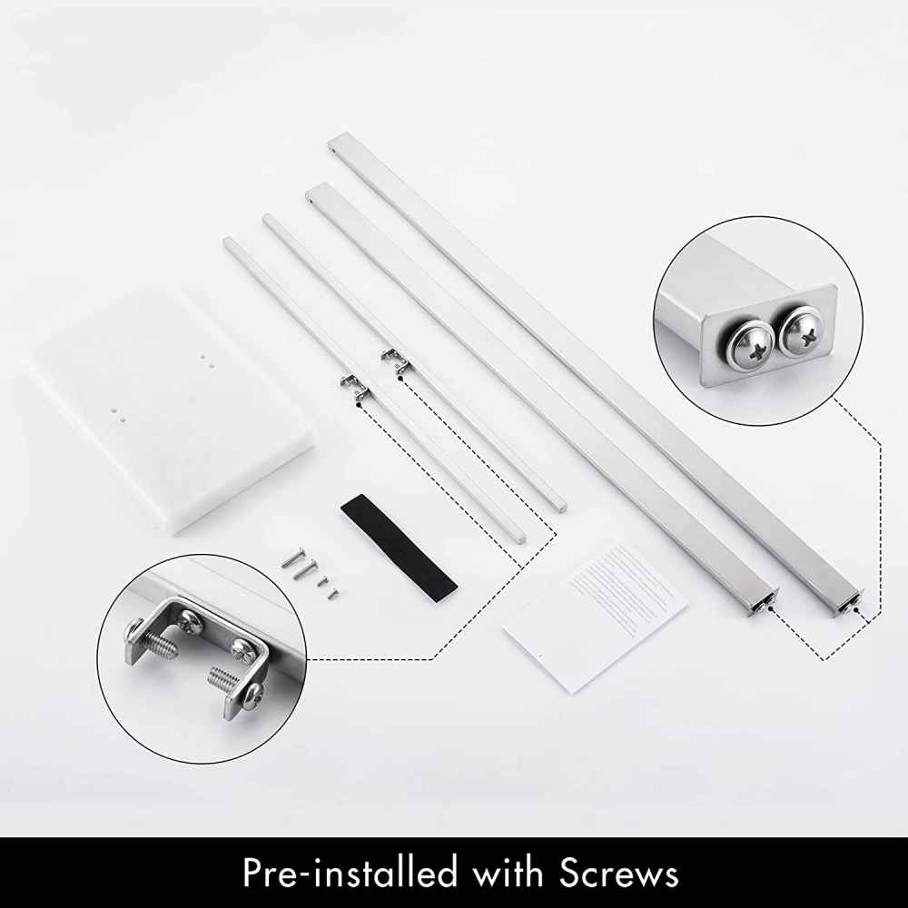20 in. x 34 in. Floor Mount Brushed Stainless Steel Towel Rack Stainless Steel