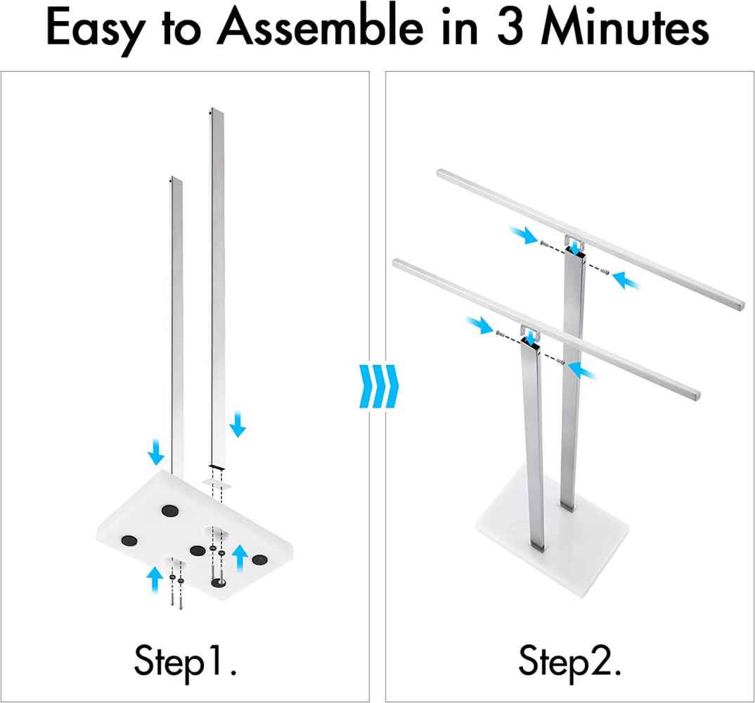 20 in. x 34 in. Floor Mount Brushed Stainless Steel Towel Rack Stainless Steel