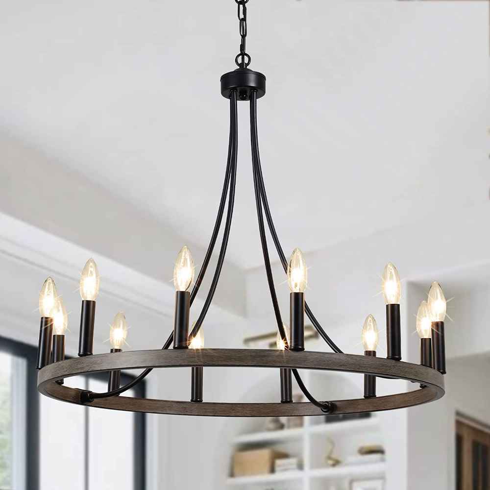 Ceiling Mount Chandelier in Brown UL Certified 60W Per Socket