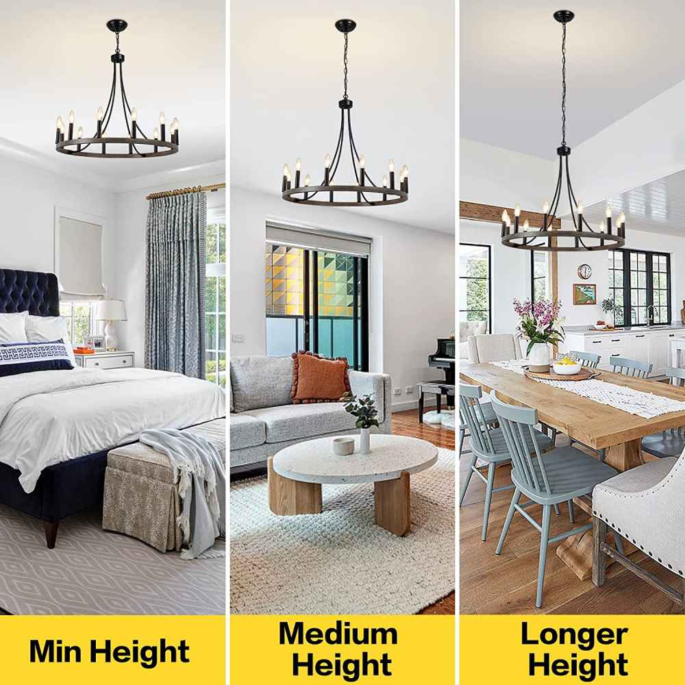 Ceiling Mount Chandelier in Brown UL Certified 60W Per Socket