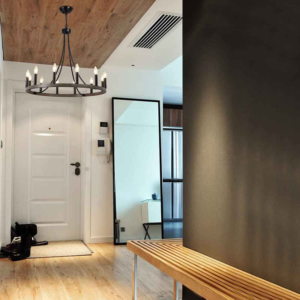 Ceiling Mount Chandelier in Brown UL Certified 60W Per Socket