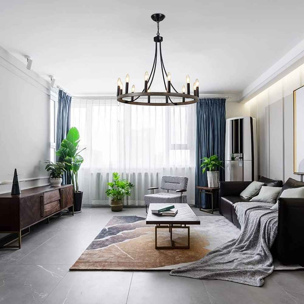 Ceiling Mount Chandelier in Brown UL Certified 60W Per Socket