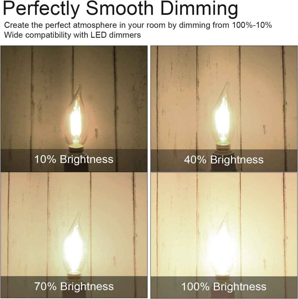 4W Bulb Socket Light Bulb Warm White Glass One Piece