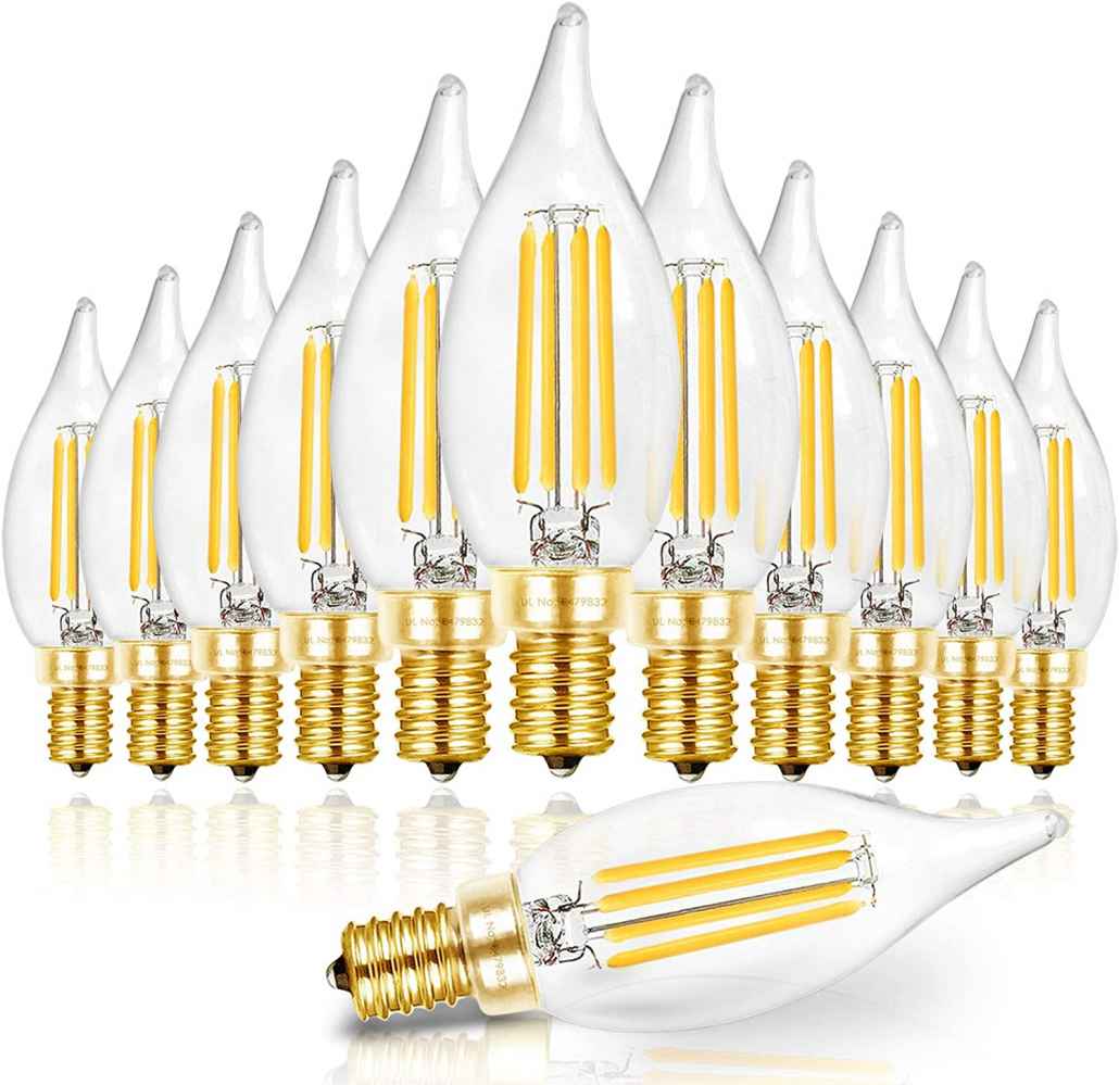 4W Bulb Socket Light Bulb White Glass One Piece