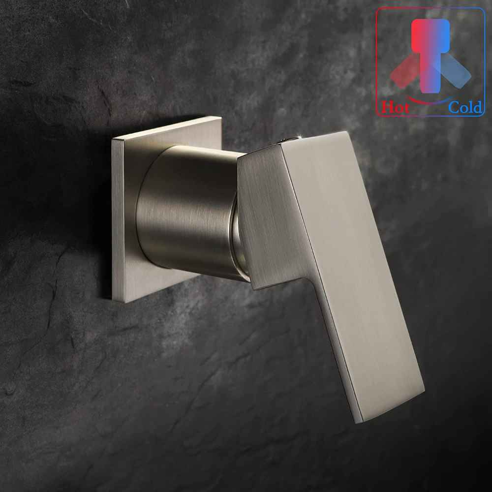 2 Hole Brushed Bathroom Sink Faucet Brushed Nickel Brass