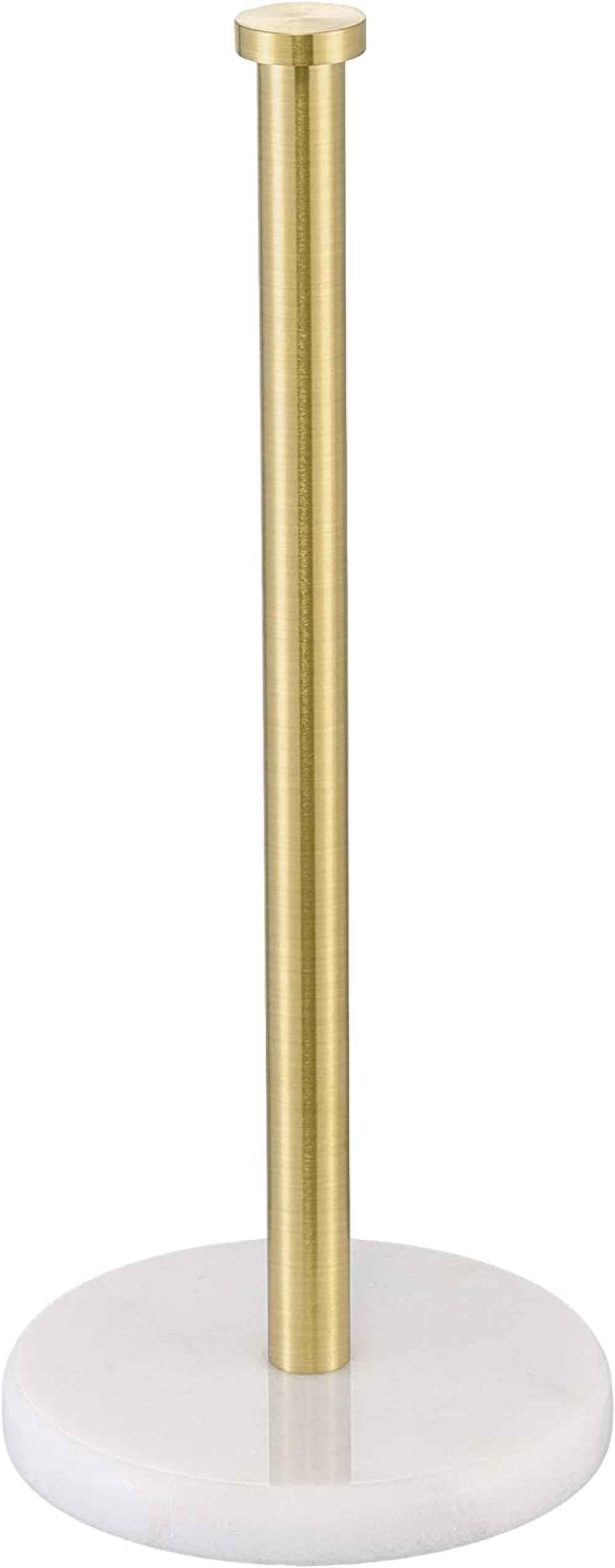 5.5 in. x  1.1 in. x  13 in.  Brushed Brass Towel Paper Holder Stainless Steel-Marble