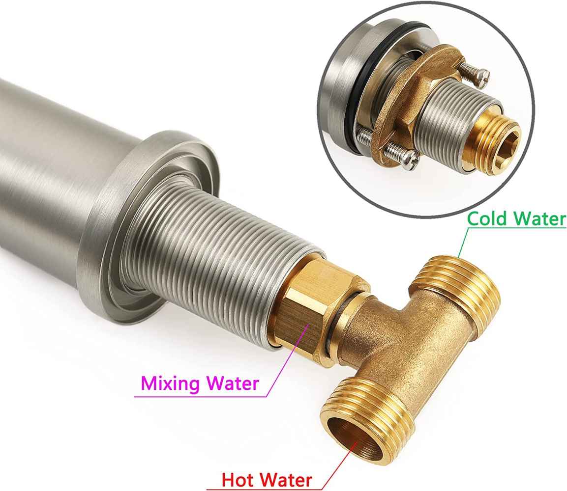 3H8-in. Brushed Nickel Bathroom Sink Faucet Brushed Nickel Brass