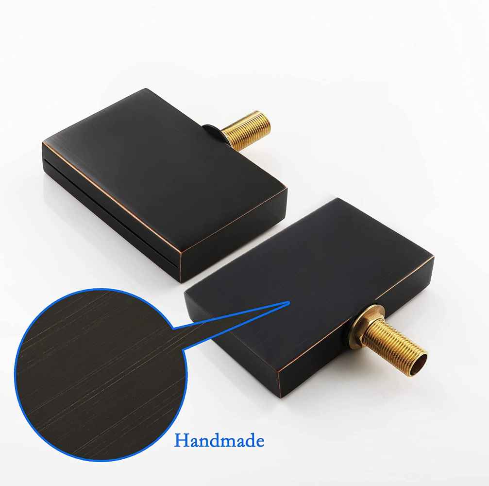 3H8-in. Black Bathroom Sink Faucet Black Brass