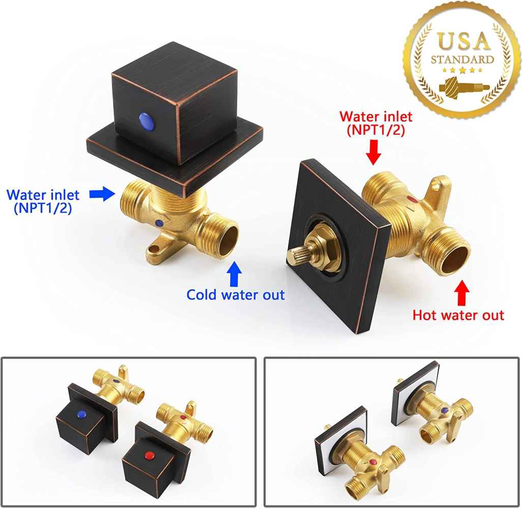 3H8-in. Black Bathroom Sink Faucet Black Brass