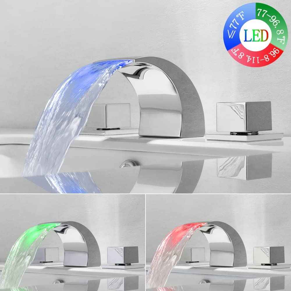 3H8-in. Chrome Bathroom Sink Faucet Chrome Brass