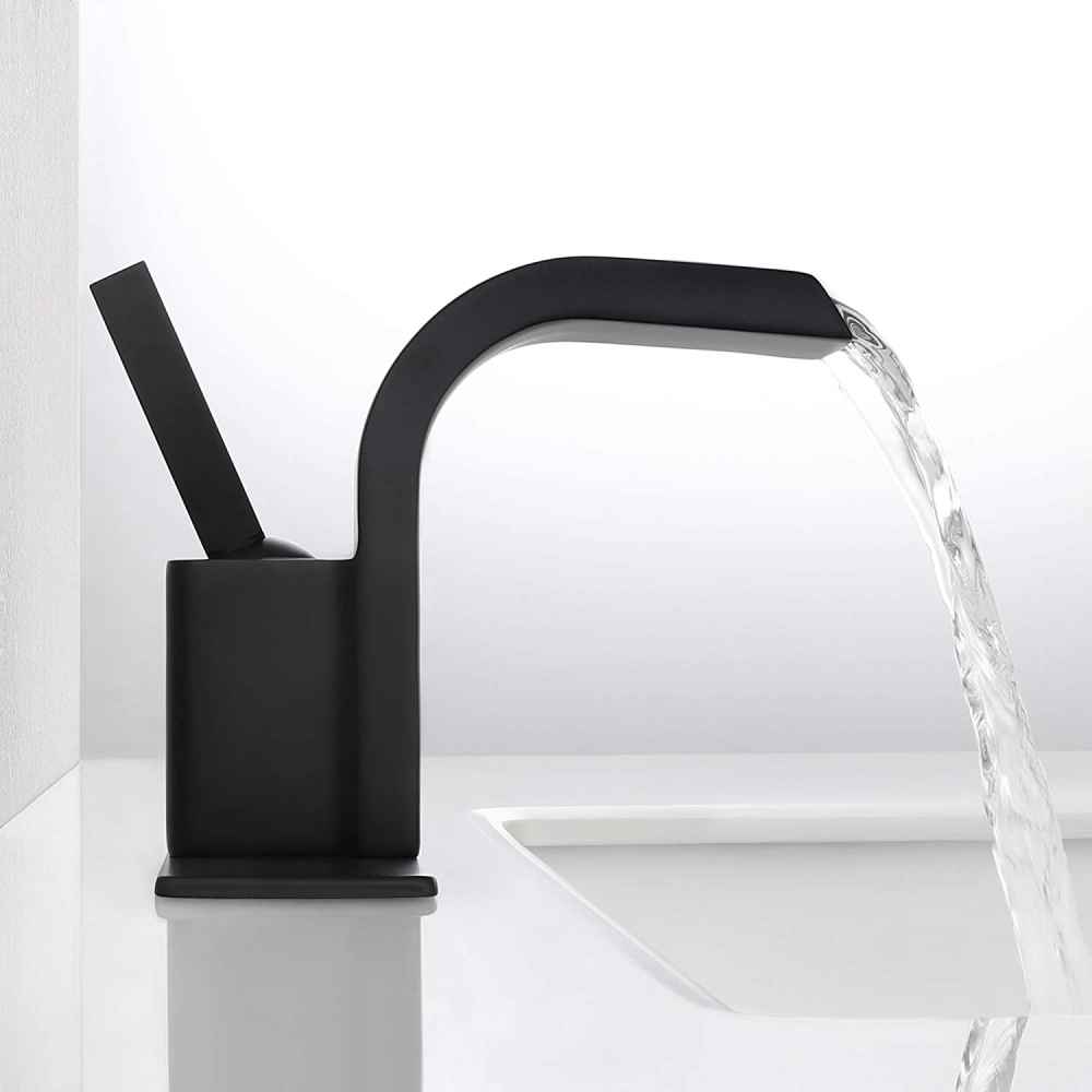 1 Hole CUPC Black Bathroom Sink Faucet Black Copper