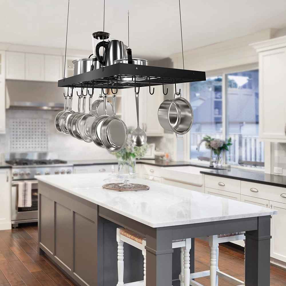 29.5 in. x 17.7 in. x 1.6 in. Stainless Steel Kitchen Pot-Pan Organizer