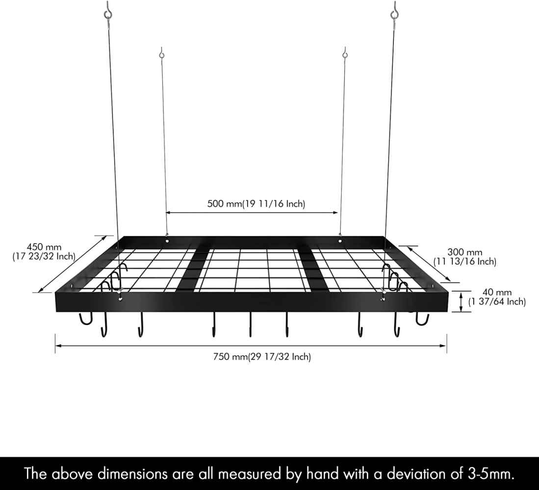 29.5 in. x 17.7 in. x 1.6 in. Stainless Steel Kitchen Pot-Pan Organizer