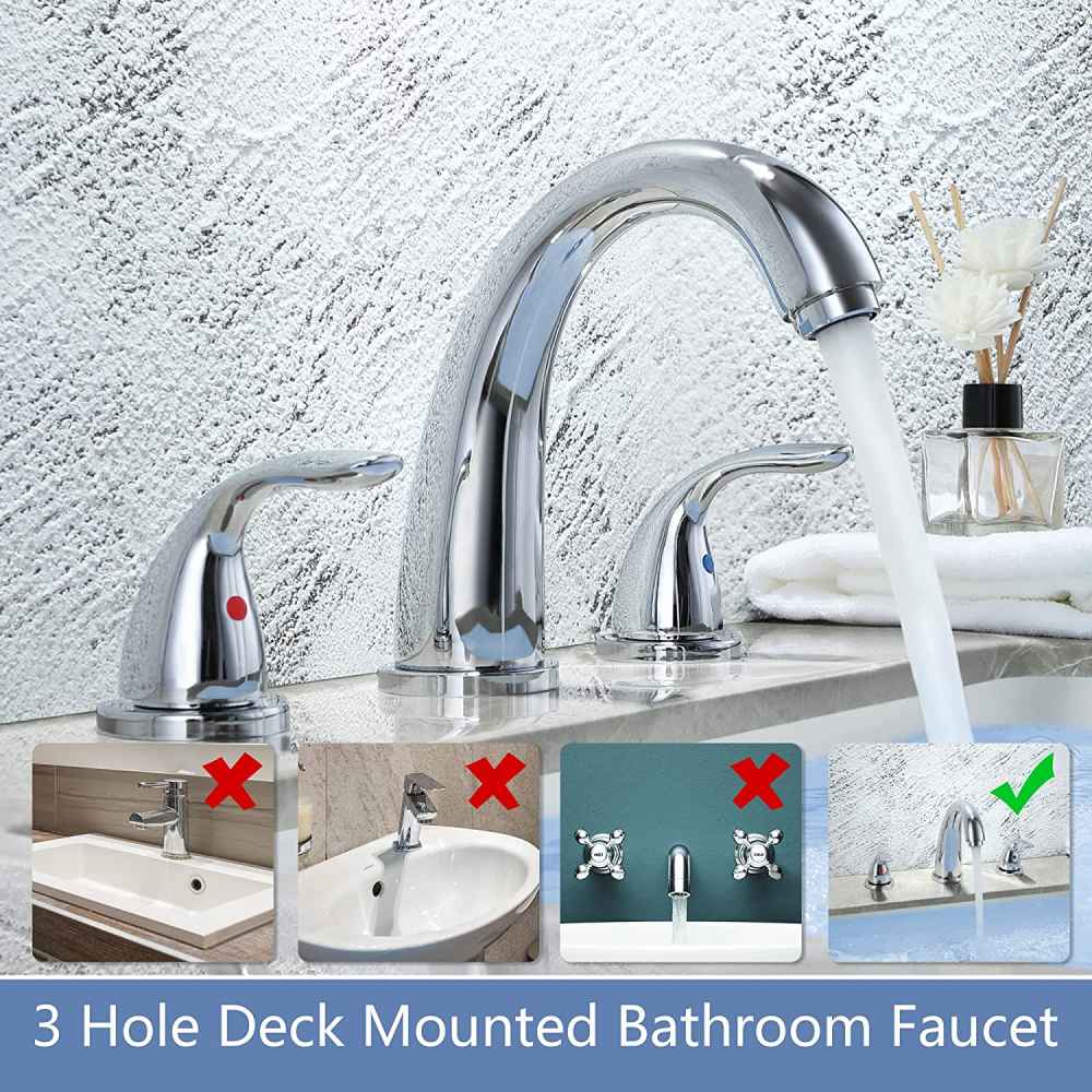 3H8-in. Chrome Bathroom Sink Faucet Chrome Brass