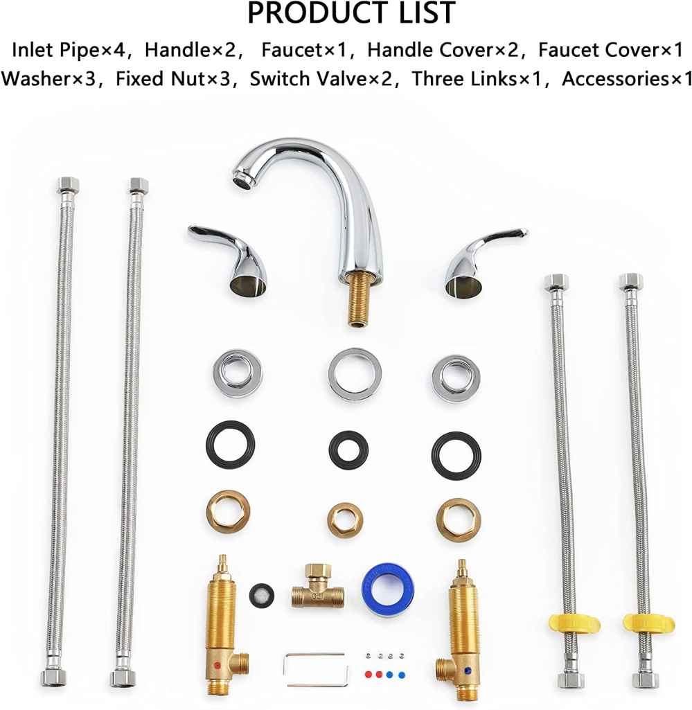 3H8-in. Chrome Bathroom Sink Faucet Chrome Brass