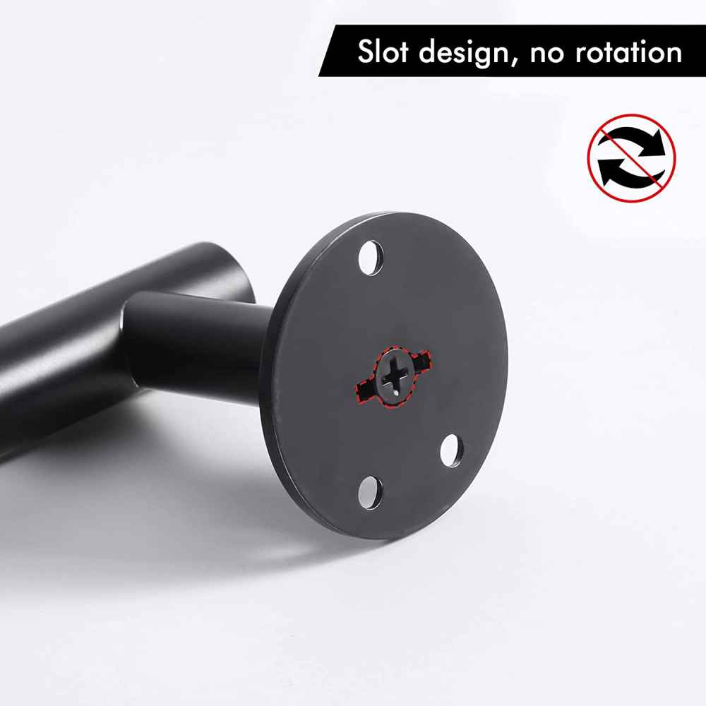 5.11-in. x 2.79-in. Toilet Paper Roll Holder Matte Black Stainless Steel-Bamboo