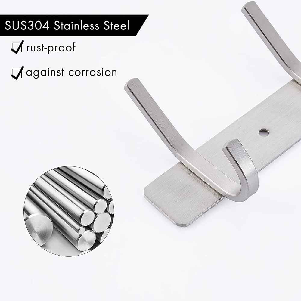 14.9-in. x 1.5-in. Robe Hook Brushed Steel Stainless Steel
