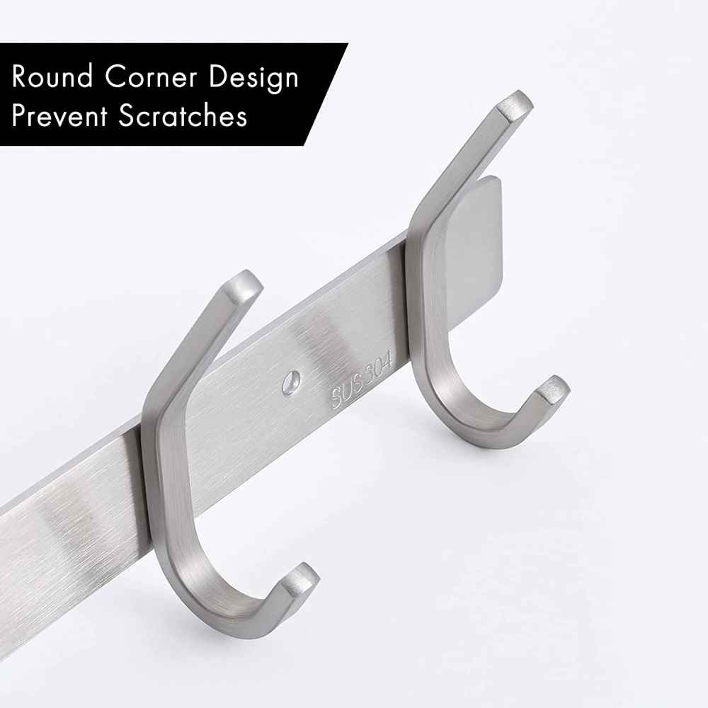 14.9-in. x 1.5-in. Robe Hook Brushed Steel Stainless Steel
