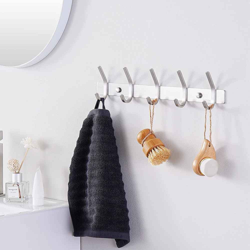 14.9-in. x 1.5-in. Robe Hook Brushed Steel Stainless Steel
