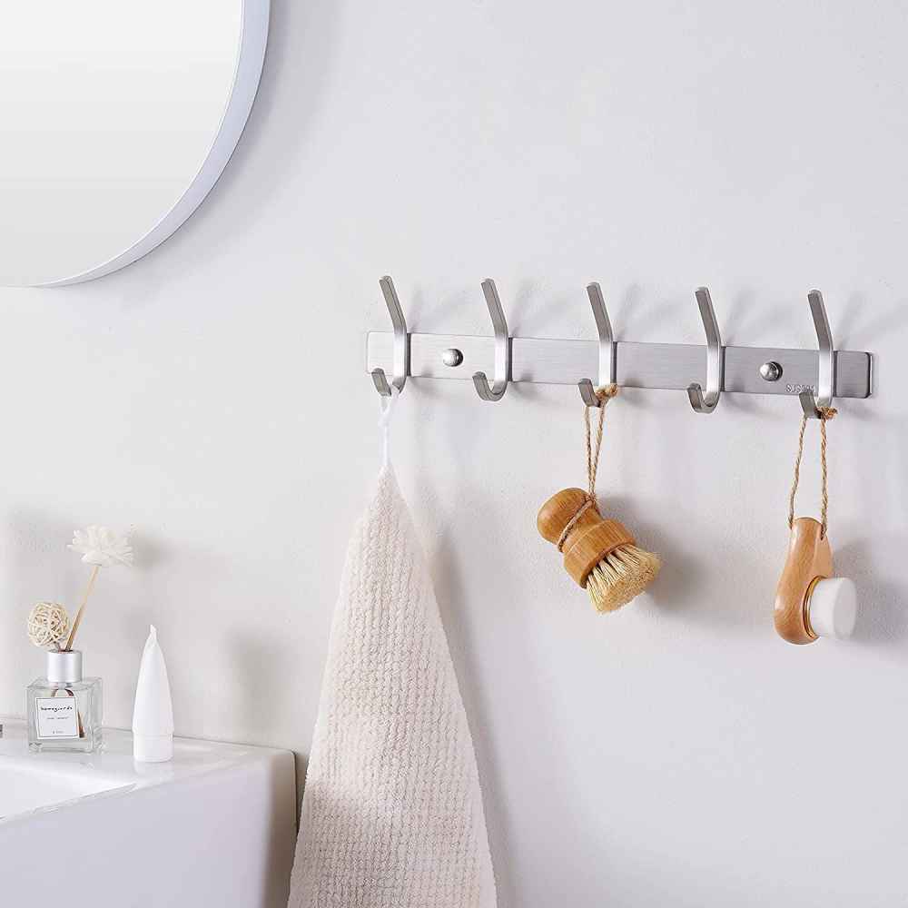 14.9-in. x 1.5-in. Robe Hook Brushed Steel Stainless Steel