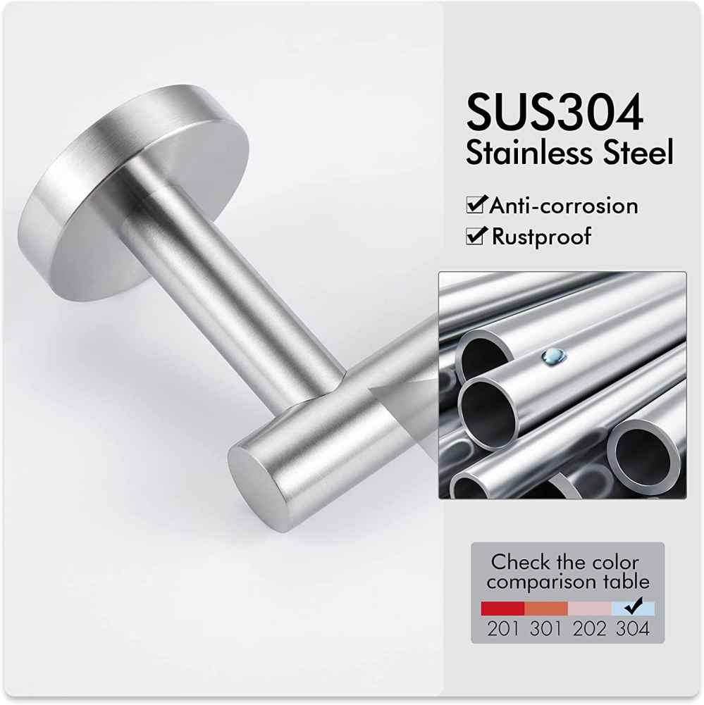 6.4-in. x 1.5-in. Toilet Paper Roll Holder Brushed Steel Stainless Steel