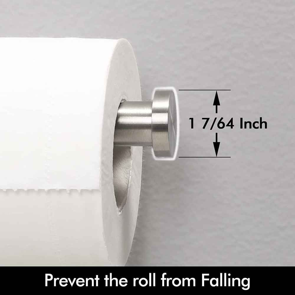 6.4-in. x 1.5-in. Toilet Paper Roll Holder Brushed Steel Stainless Steel