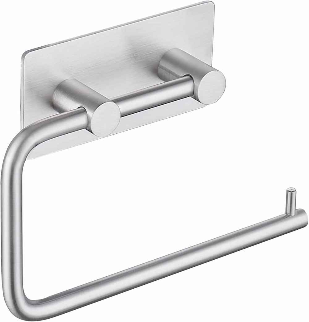 5.79-in. x 3.3-in. Toilet Paper Roll Holder Brushed Steel Stainless Steel