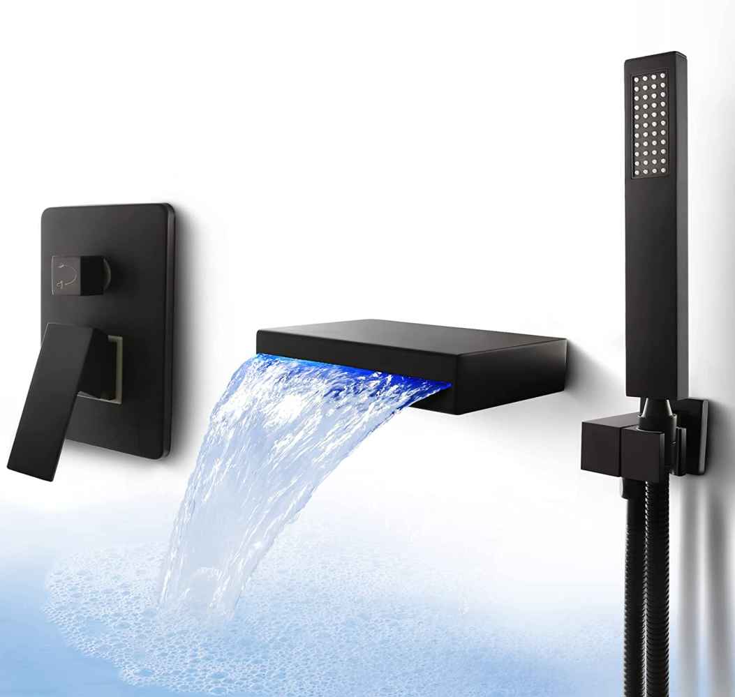 5.90-in. x 3.92-in. Shower Kit Black Brass