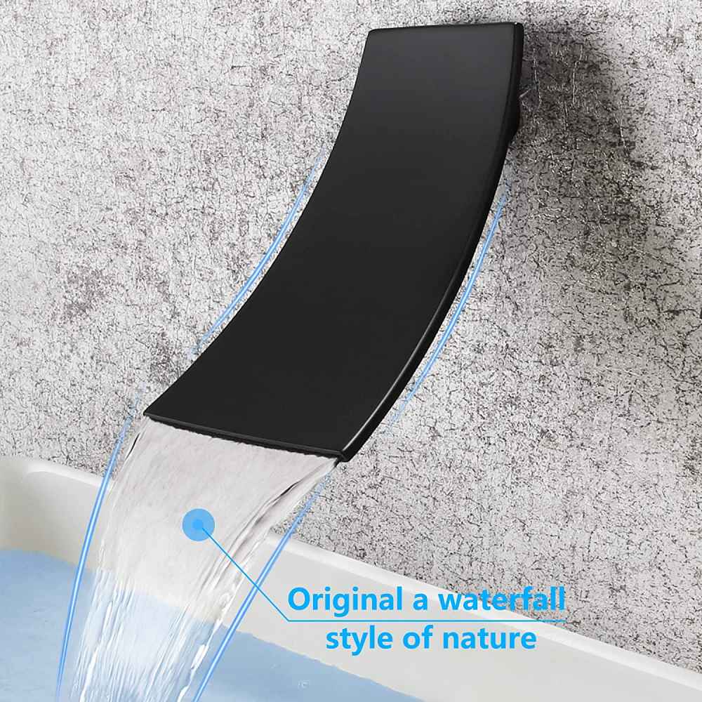 2 Hole Black Bathroom Sink Faucet Black Brass