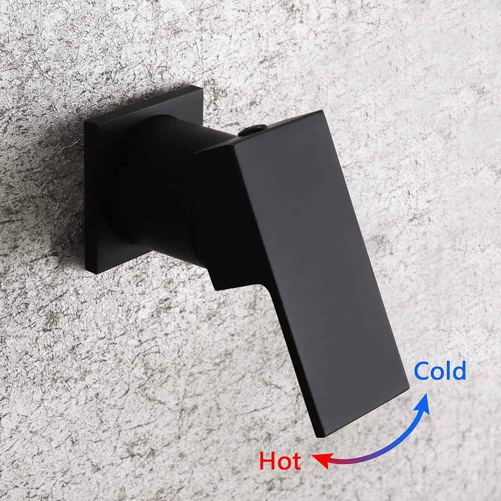 2 Hole Black Bathroom Sink Faucet Black Brass